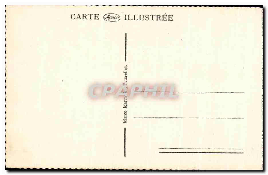 CPA Bruxelles Hotel de Ville Town Hall — Verso