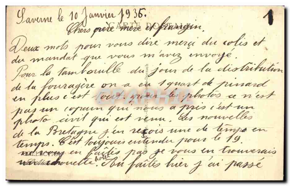 CPA Interieur Alsacien Avec Alcove Saverne — Rückseite