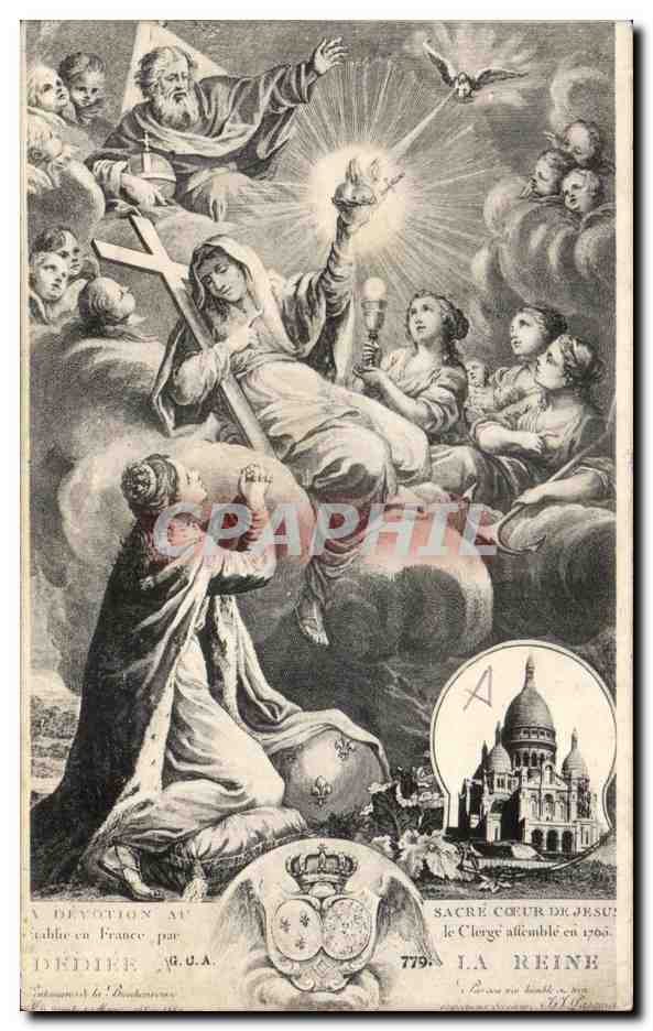 CPA La Reine Sacre Coeur Montmartre Paris 