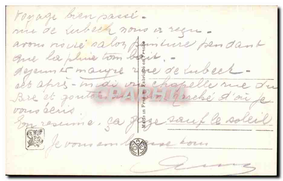 CPA Salon de Raris Aufred Giess Mere Et Enfant Mother And Child Nadre E Bambina Madre Y Nina Mutter and Kind — Rückseite