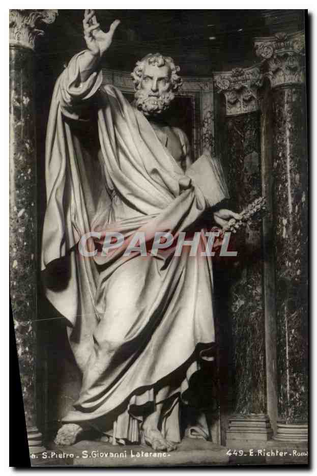 Statue de saint Pierre à Saint-Jean-Lateran — E. Richter, Rome — n° 449
