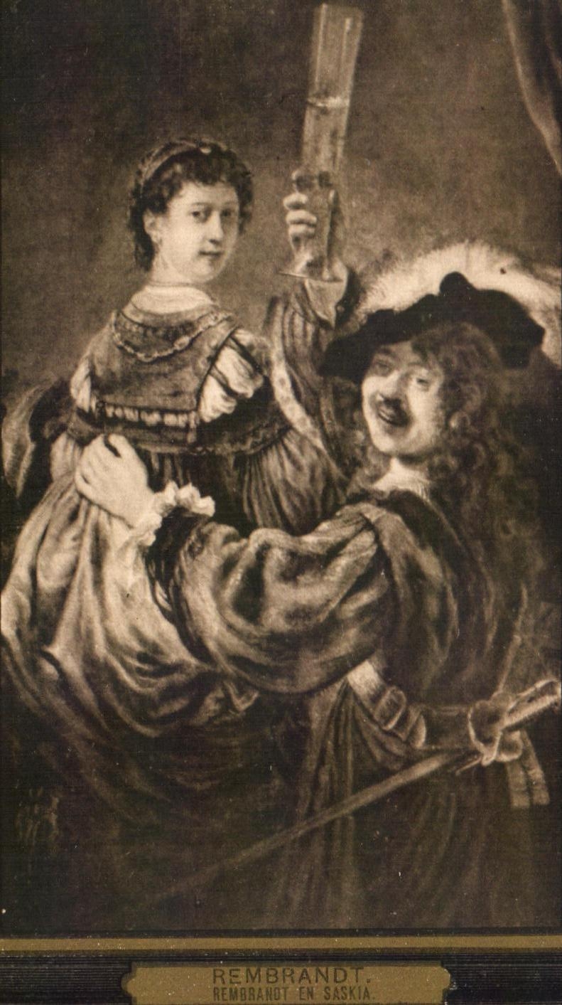 CPA Rembrandt en Saskia 