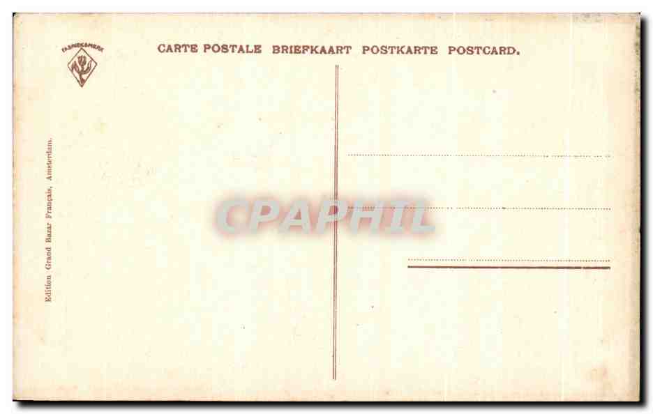 CPA Rembrandt en Saskia  — Verso