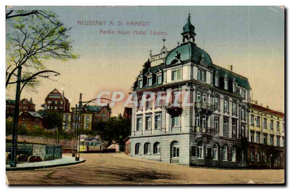 CPA Neustadt A D Haardt Partie beim Hotel Lowen