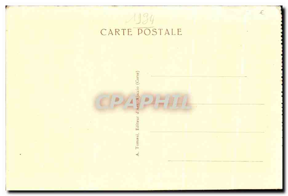 Intérieur de l'église de Maître-Autel — Don de la Princesse Elisa — A. Tomasi, Ajaccio — Achterkant