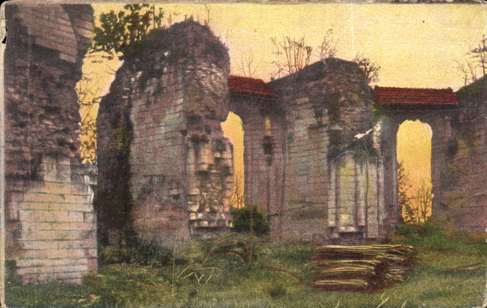 Ruines d'un édifice — éditeur inconnu — n° de série non visible