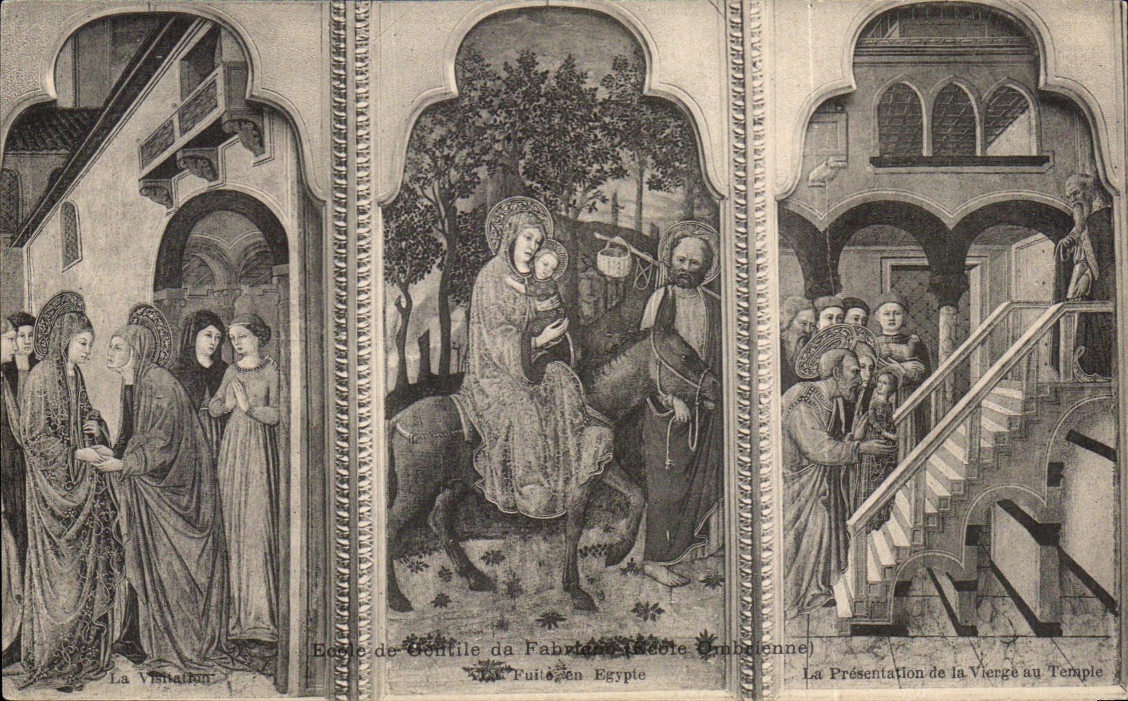 CPA Le Presentation de la Vierge au Temple Fuite en Egypte 
