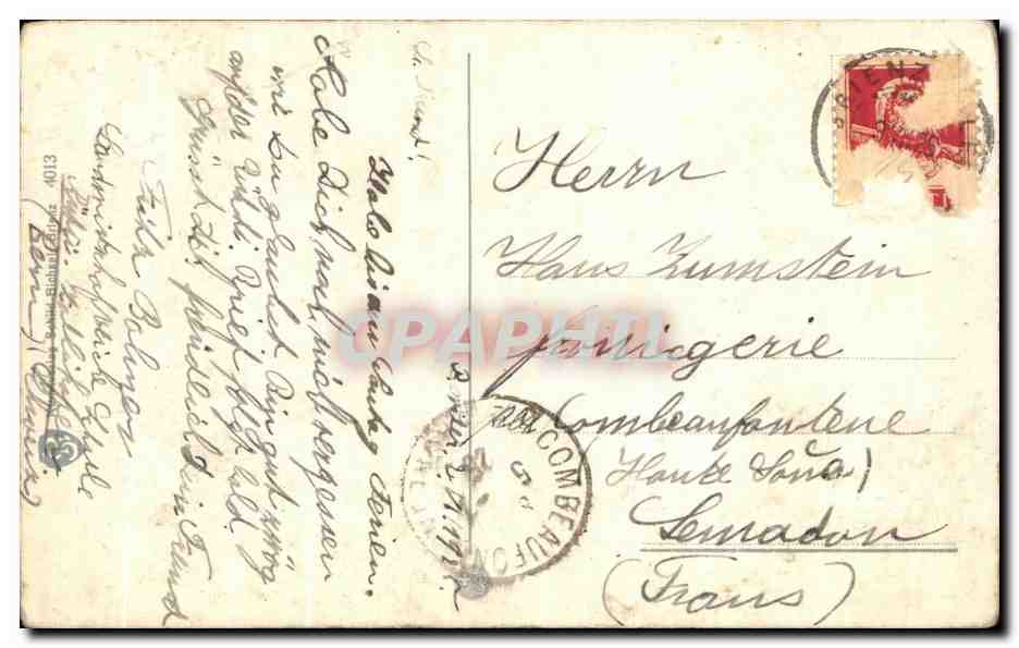 CPA Suisse Femme Folklore Ferme  — Verso