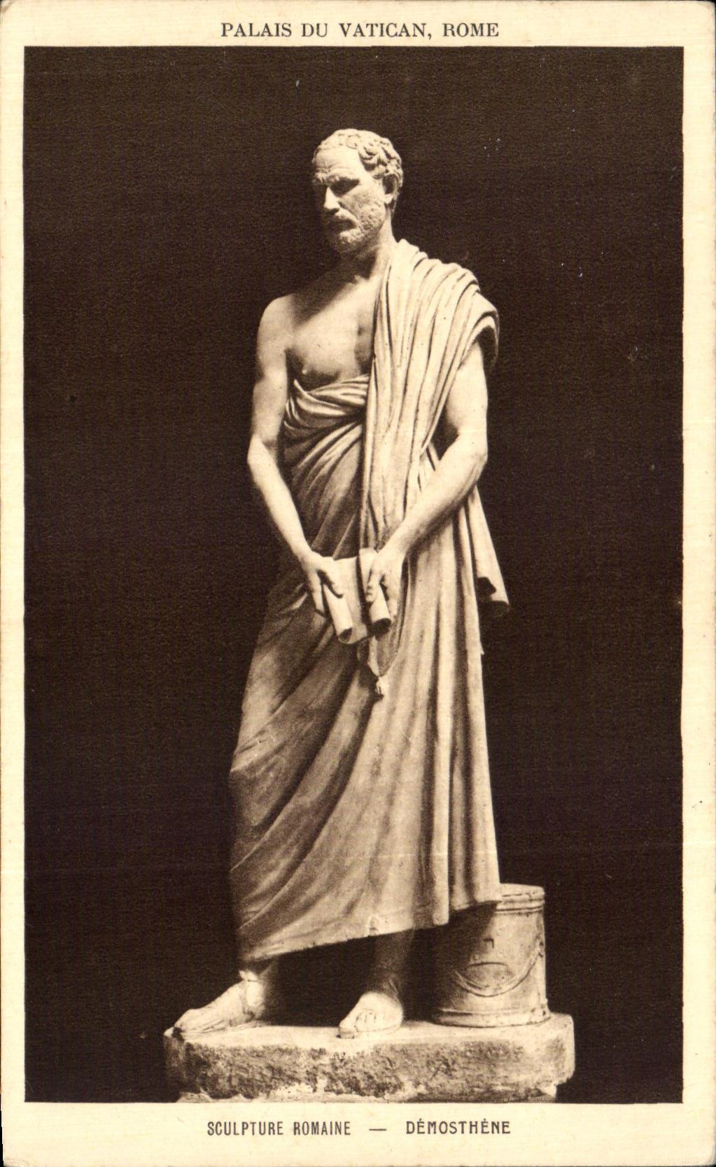 Palast des Vatikans, Rom — Römische Skulptur: Demosthenes — Braun & Cie, Paris
