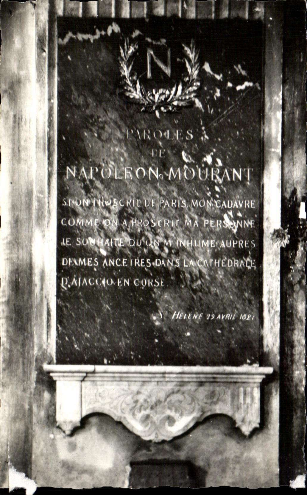 Cathédrale d'Ajaccio — Dernières paroles de Napoléon — Éditions A. Tomasi