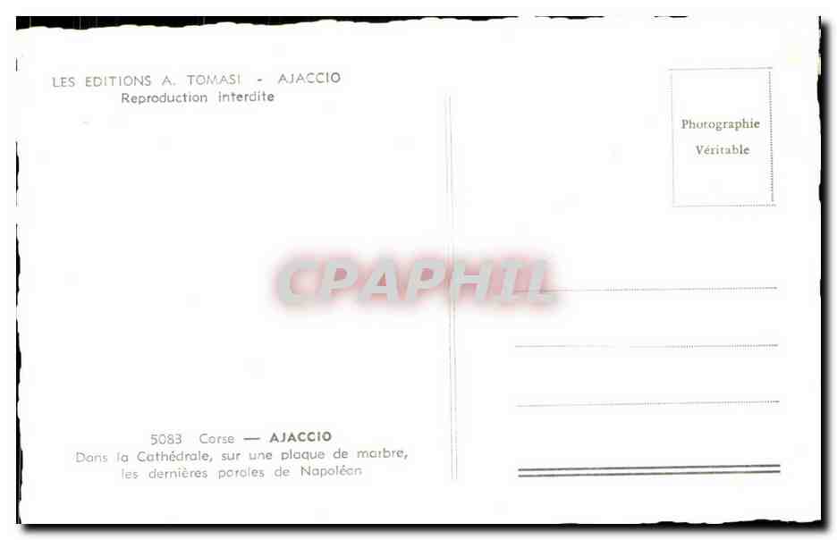 Cathédrale d'Ajaccio — Dernières paroles de Napoléon — Éditions A. Tomasi — Reverso