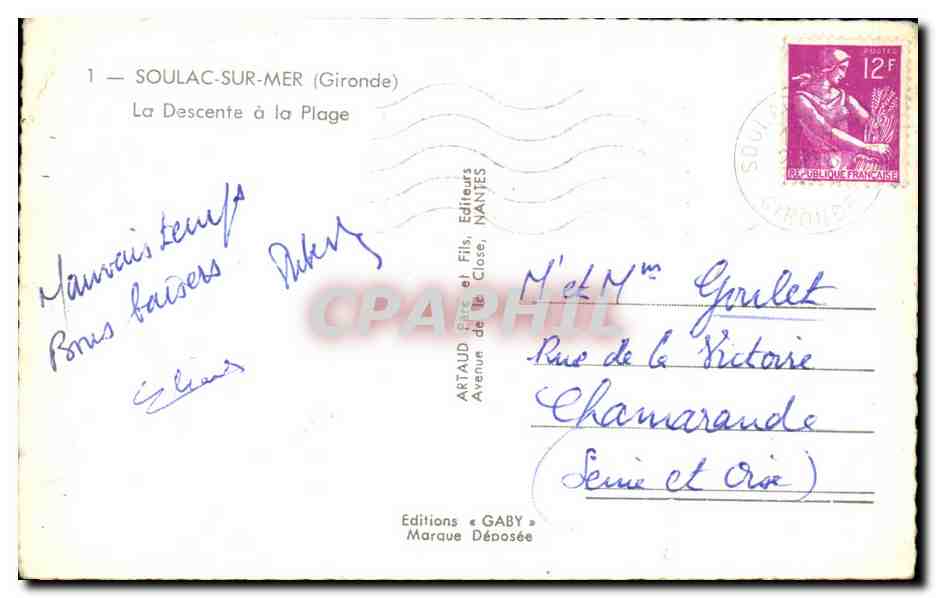 CPA Soulac Sur Mer La Descente a la Plage Volley-Ball Volley ball — Reverso