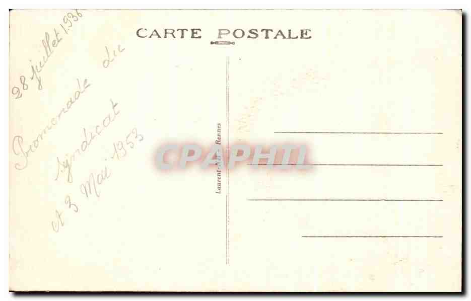 CPA Environs de Sainte Anne d'Auray Le Champ Des martyrs  — Verso