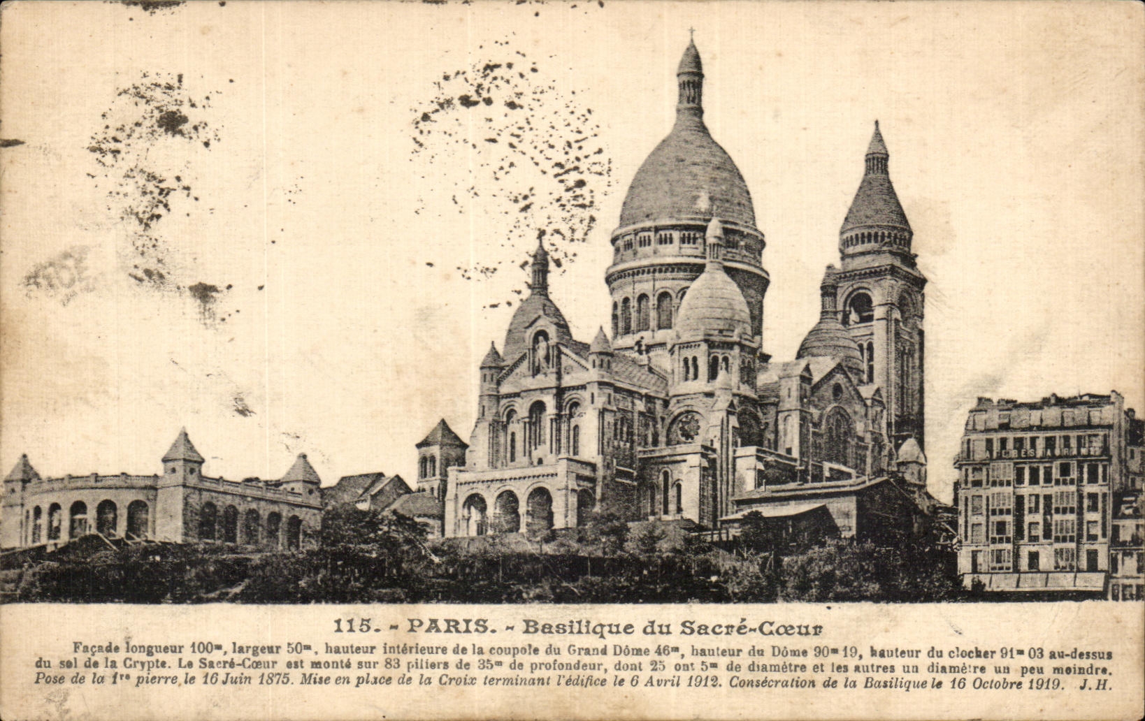 CPA Paris Basilique du Sacre Coeur Montmartre