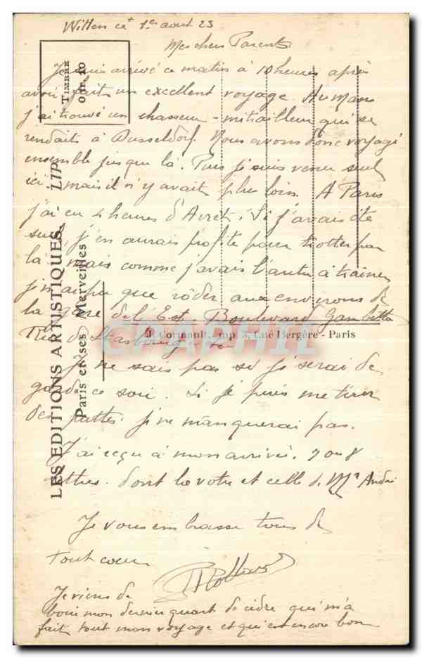 CPA Paris Le Tombaau de Napoleon 1er aux Invalides  — Rückseite