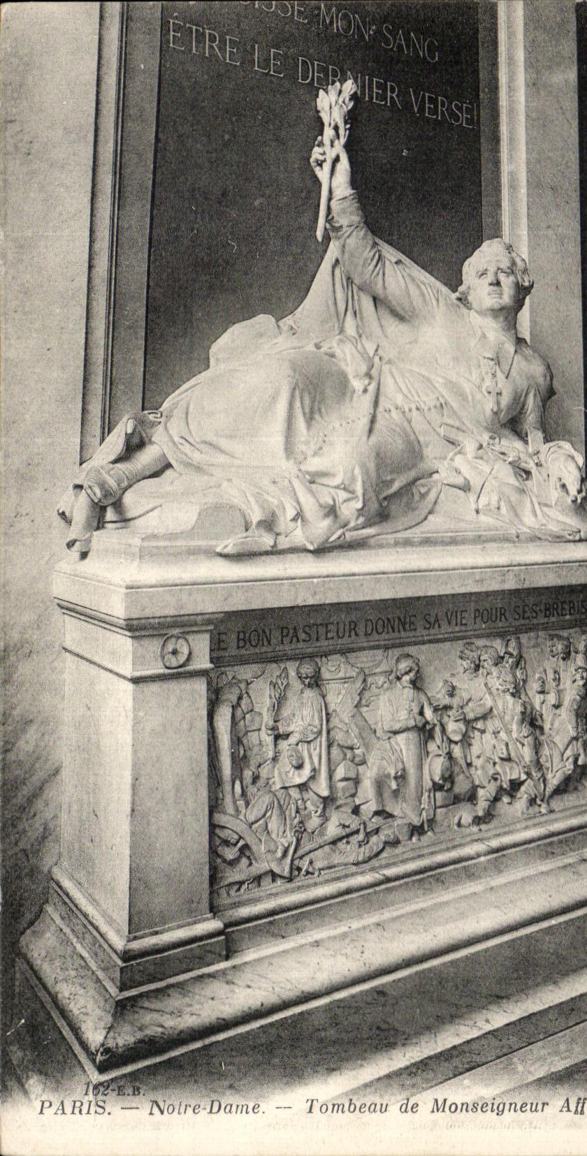 CPA Paris notre dame tombeau de monseigneur Affre