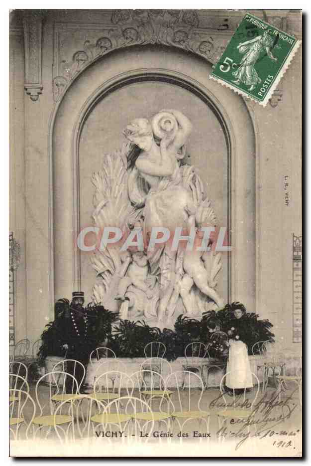 CPA Vichy Le Genie des Eaux