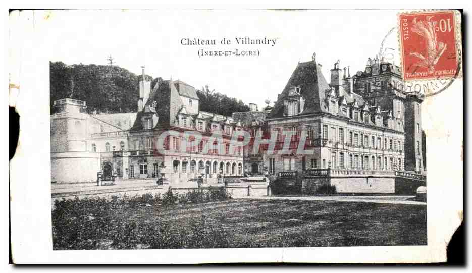 Cartolina d'epoca Castello di Villandry (Indre Et Loire)