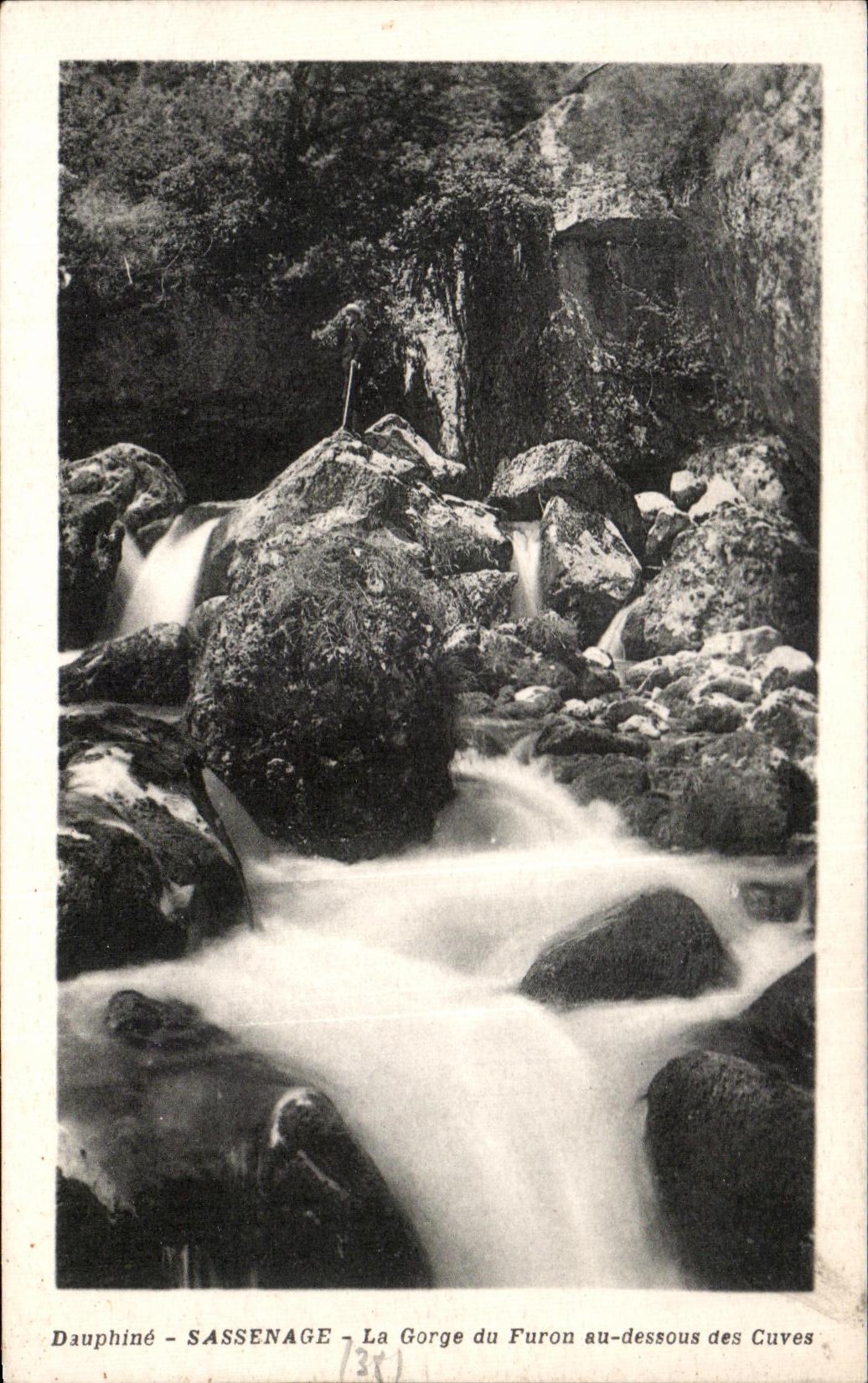 Dauphiné - Sassenage - La Gorge du Furon au-dessous des Cuves
