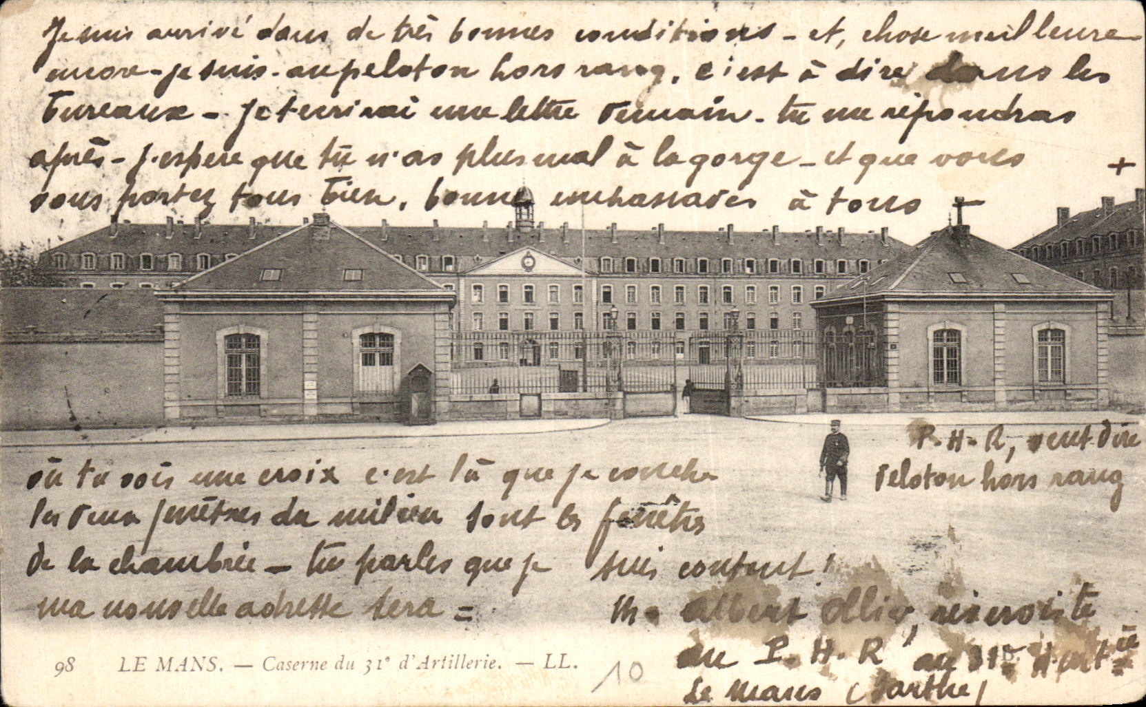 CPA Le mans caserne du 31eme d'artillerie militaria