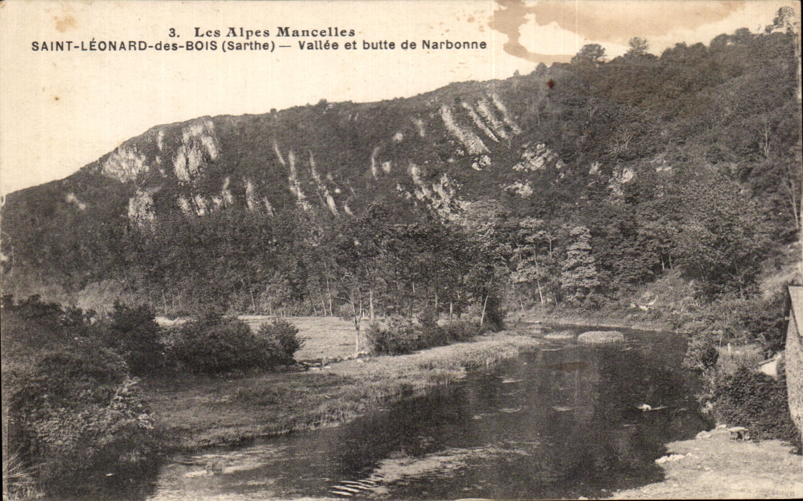 Saint-Léonard-des-Bois — Les Alpes Mancelles — Vallée et butte de Narbonne — Imp. Phot. A. Boibeu, Le Mans