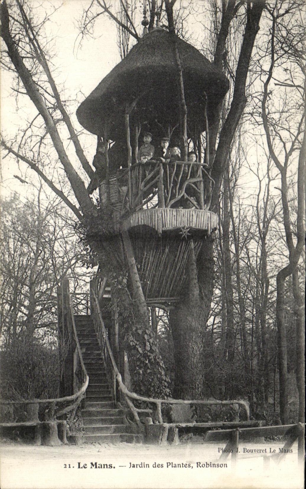 CPA Le mans jardin des plantes robinson Enfants