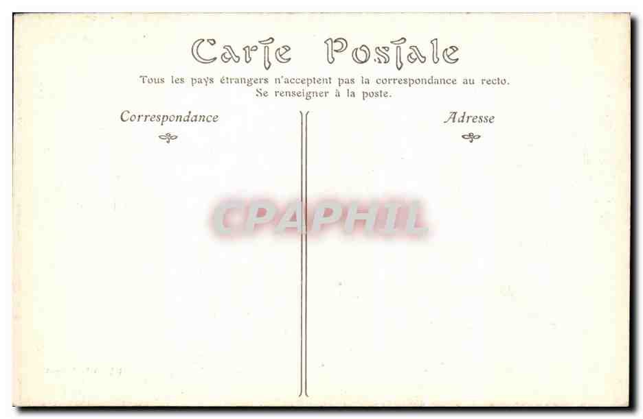 CPA Le mans la place de la prefecture et l'eglise notre dame de la couture — Rückseite