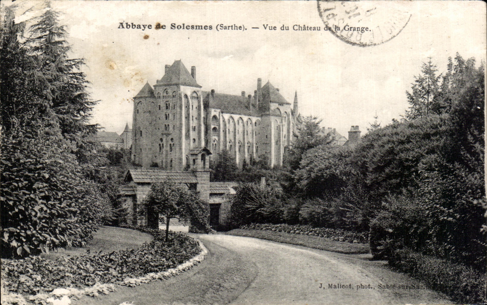 CPA Abbaye de Solesmes Sarthe Vue du Chateau de la Grauge