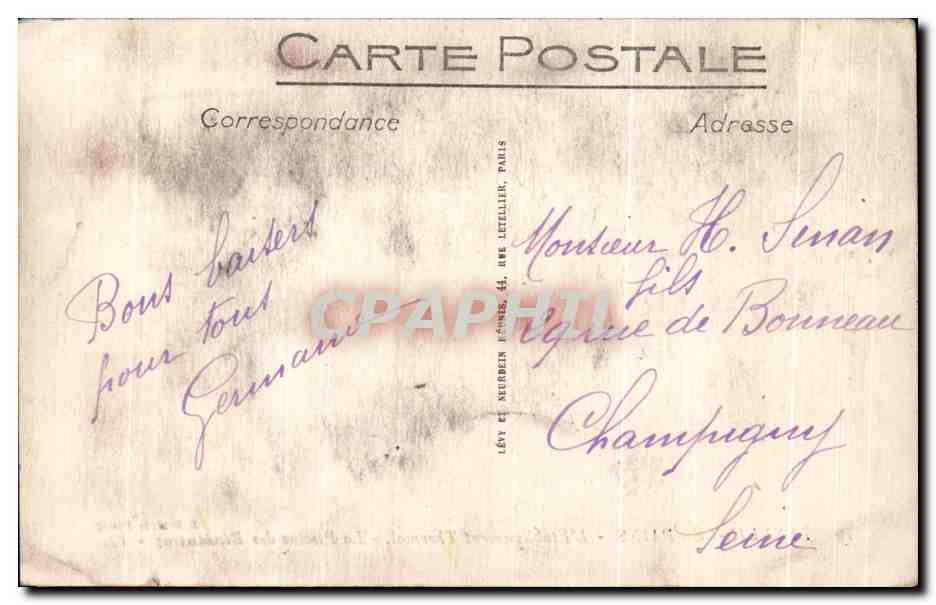 CPA Luxeuil Les Bains L'etablissement Thermal La Piscine des Benedictins — Rückseite