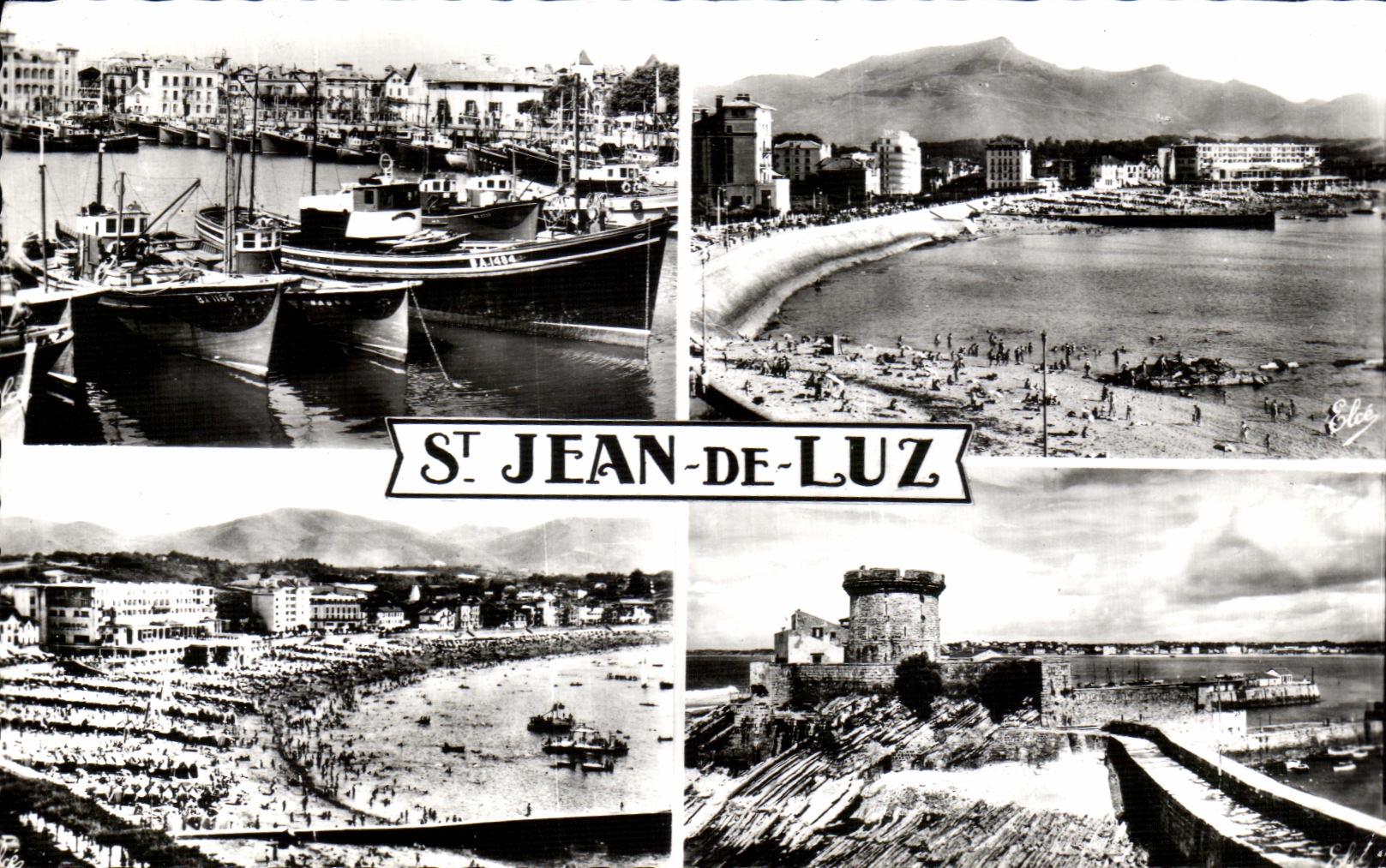 CPA St jean de luz de le port la plage et la rhune la grande plage le fort du socoa