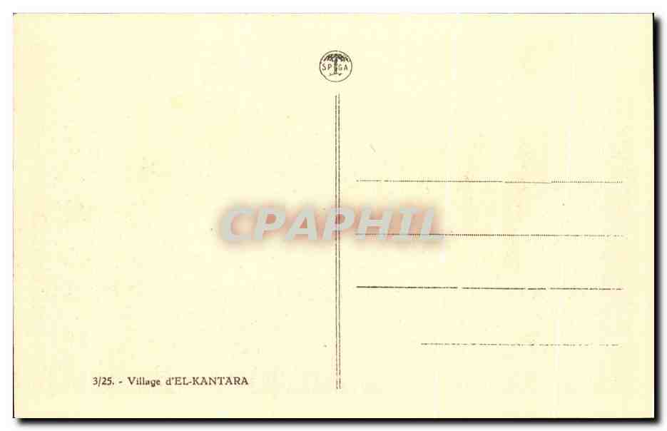 CPA Village d'el kantara Algerie  — Rückseite
