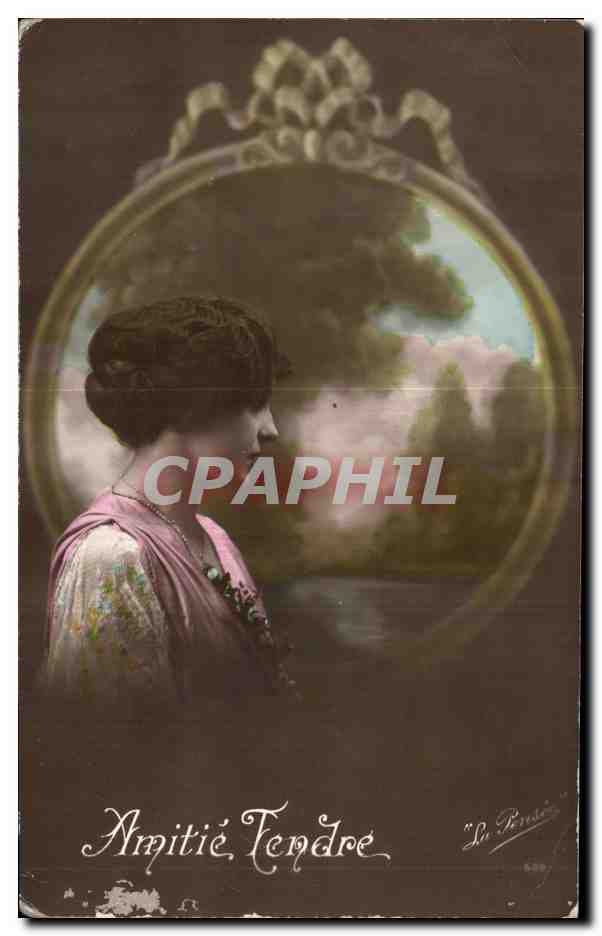 CPA Fantaisie Femme Amitie tendre 