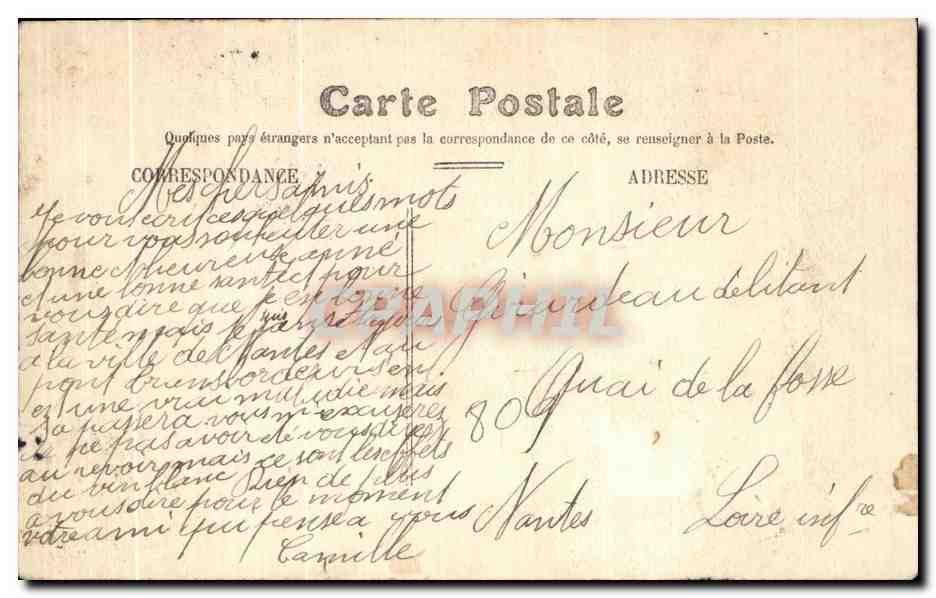CPA Je Pense a Vous Militaria — Rückseite
