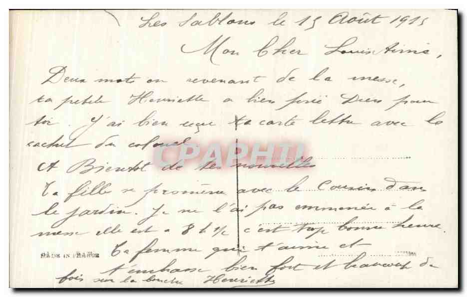 CPA Fantaisie Fleurs Roses Avion — Verso
