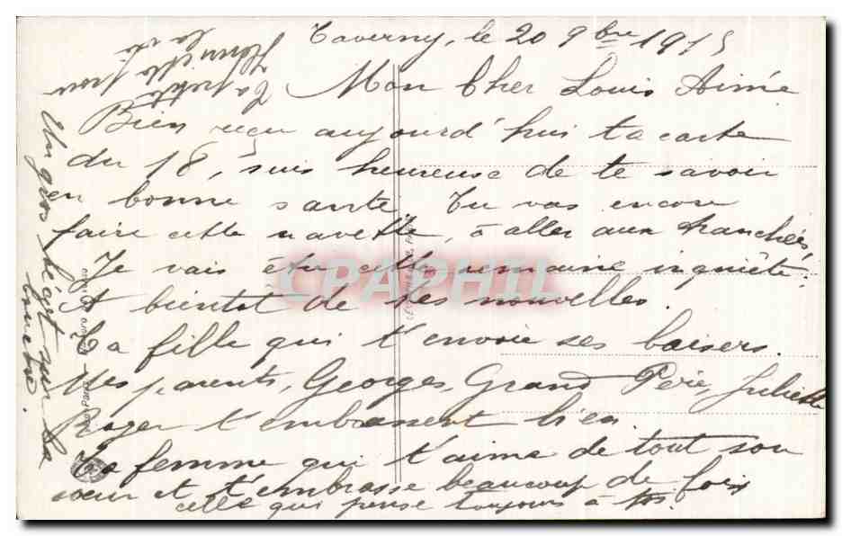 CPA Fantaisie Fleurs Roses — Rückseite