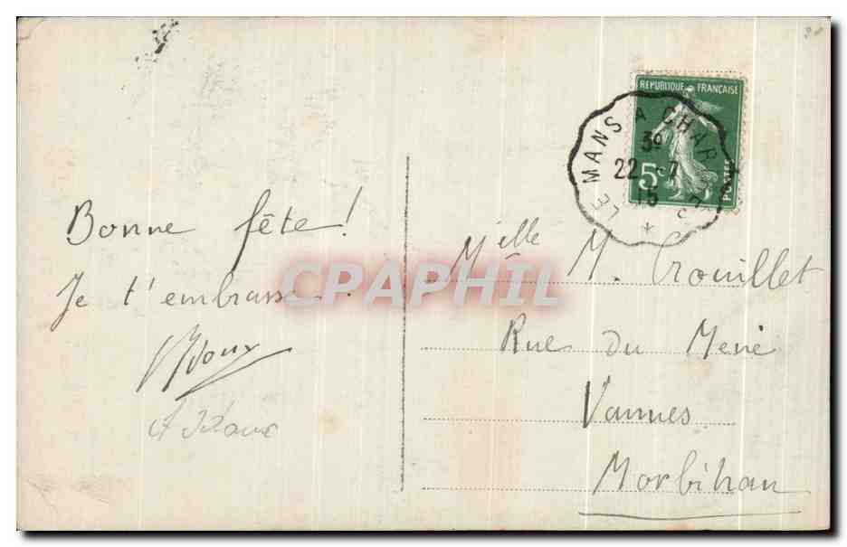 CPA Fantaisie Fleurs — Verso