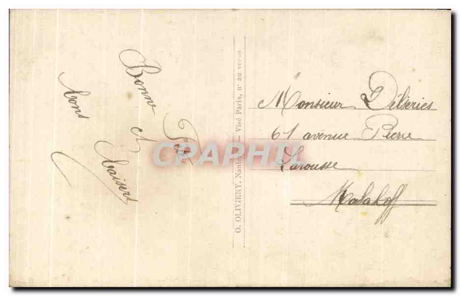 CPA Fantaisie Fleurs Oiseau — Rückseite