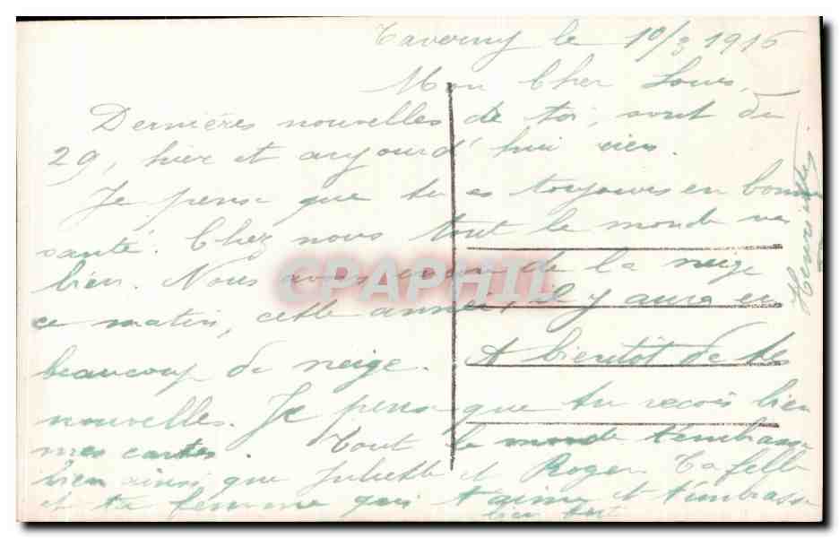 CPA Fantaisie Fleurs Santon — Verso