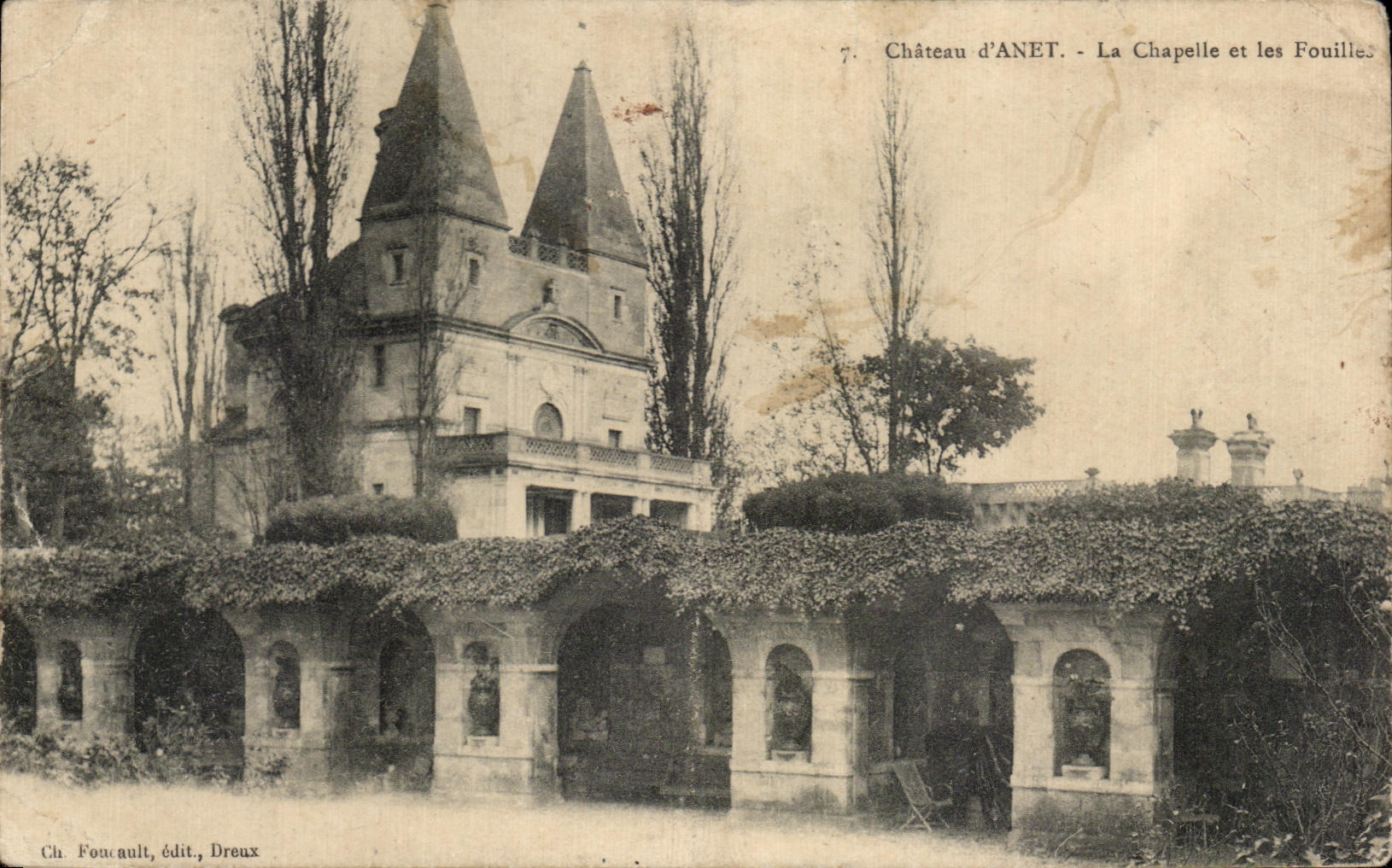 Château d'ANET - La Chapelle et les Fouilles — Ch. Foucault, édit. Dreux