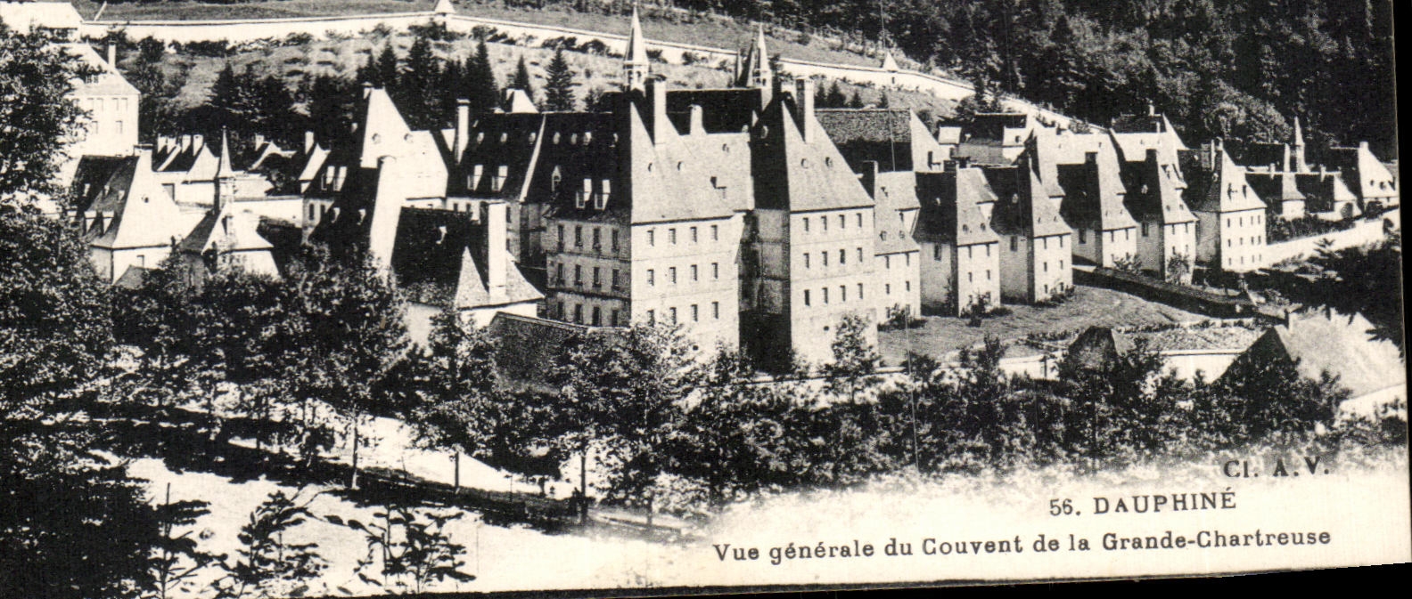 Vista general del Convento de la Grande-Chartreuse — Dauphiné — CI.A.V. n°56