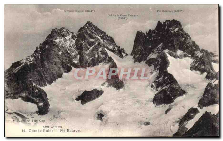 Grande Ruine — Pic Bourcet — V. Fournier, édit. Gap