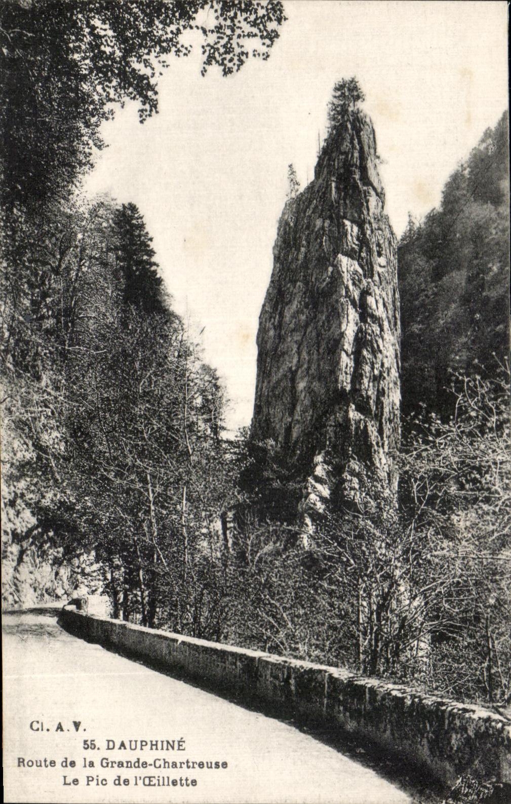 CPA Dauphine route de la grande chartreuse le pic de l'Oeillette