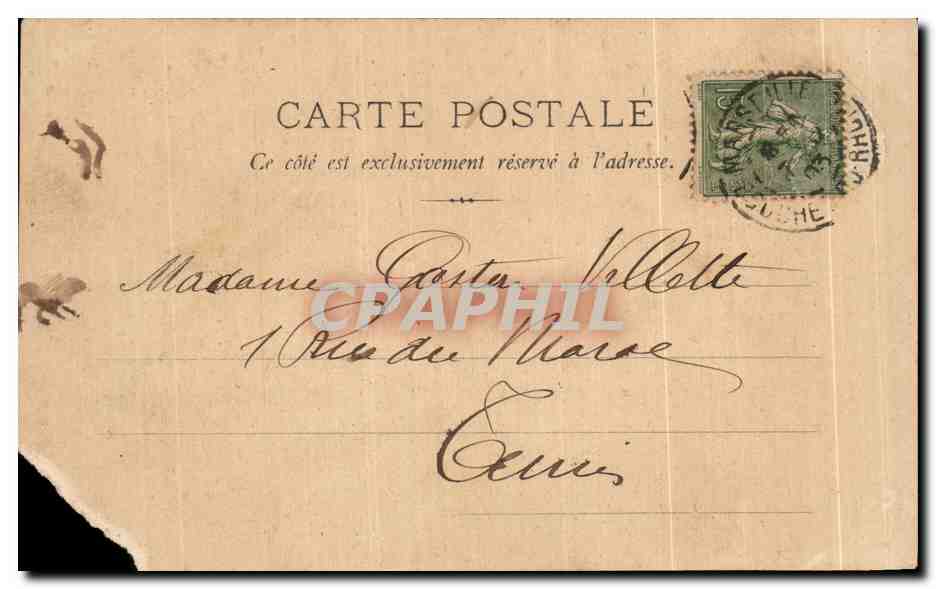 CPA Je be prete mon papier Enfants Velo  — Rückseite