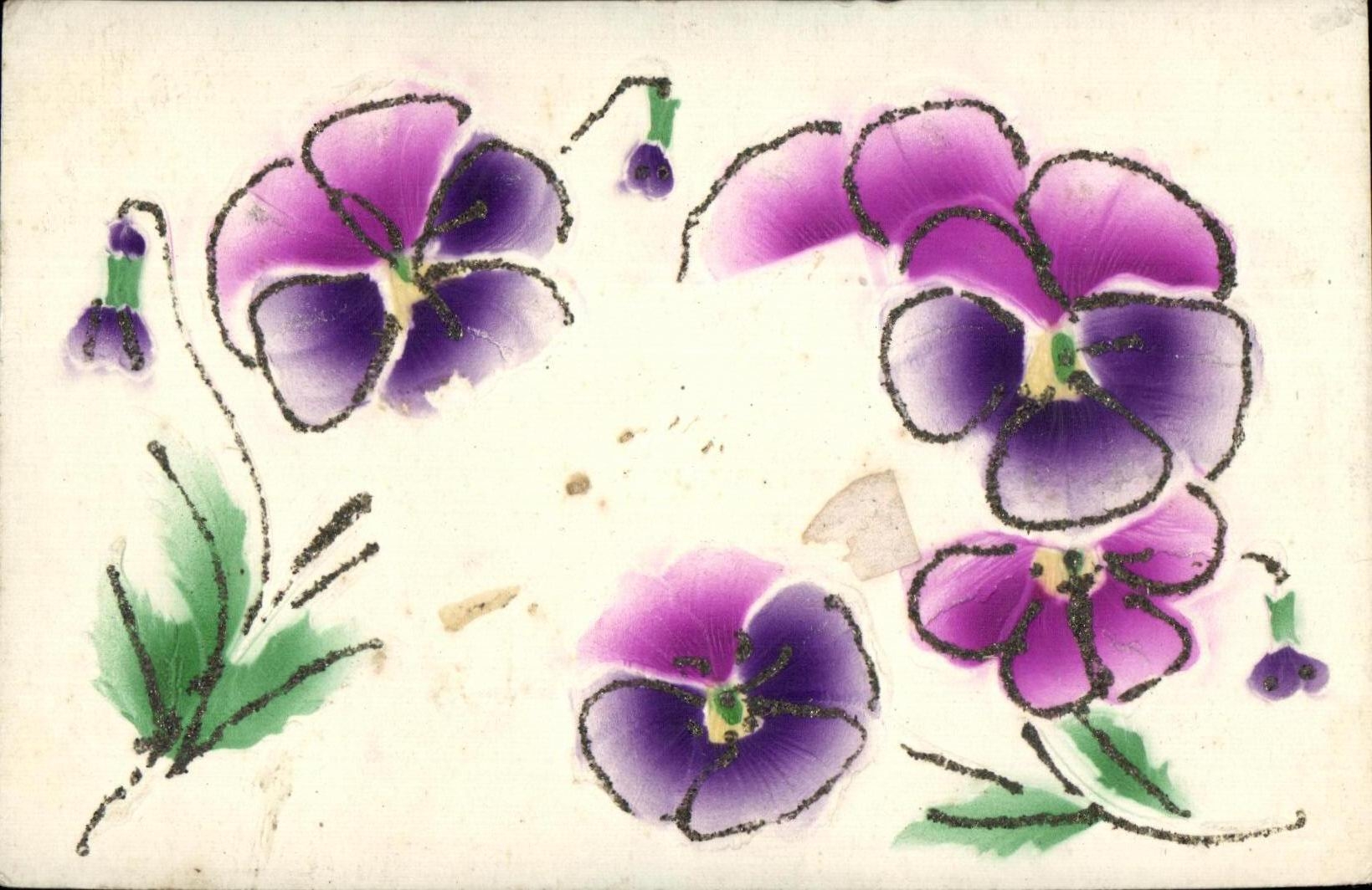 CPA Fantaisie Fleurs