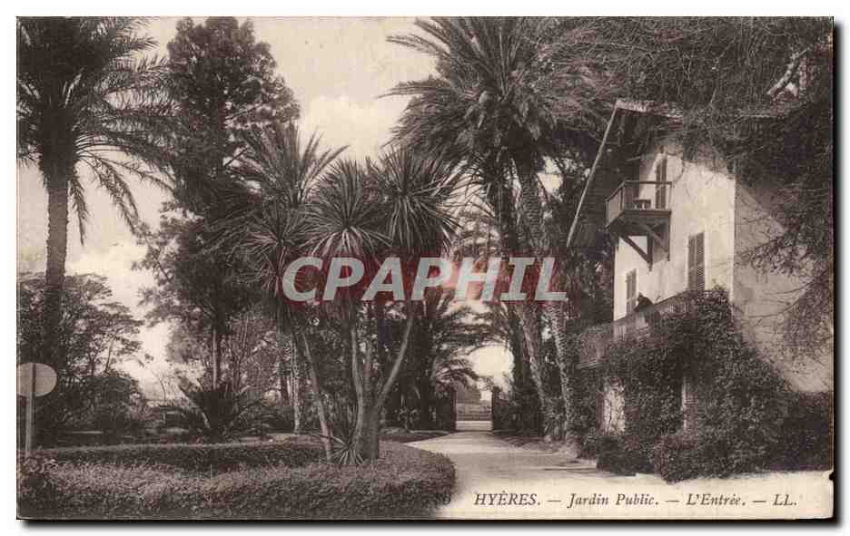 CPA Hyeres jardin public l'entree 