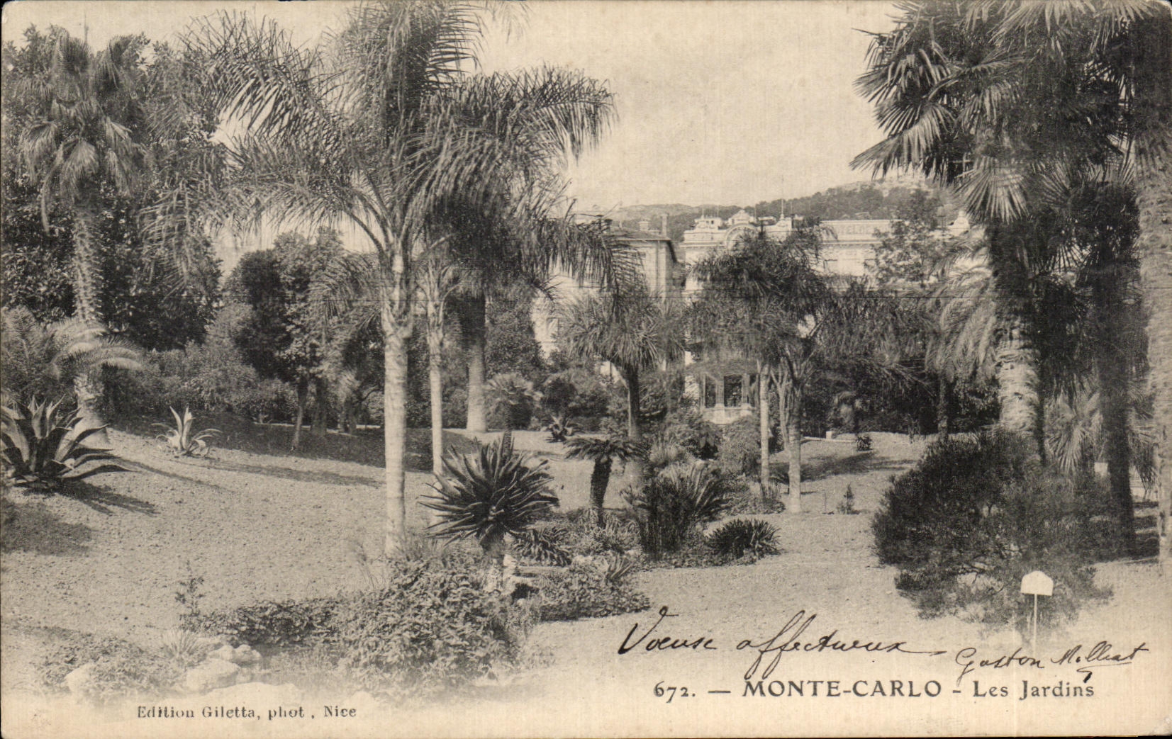 CPA Monte carlo les jardins Monaco
