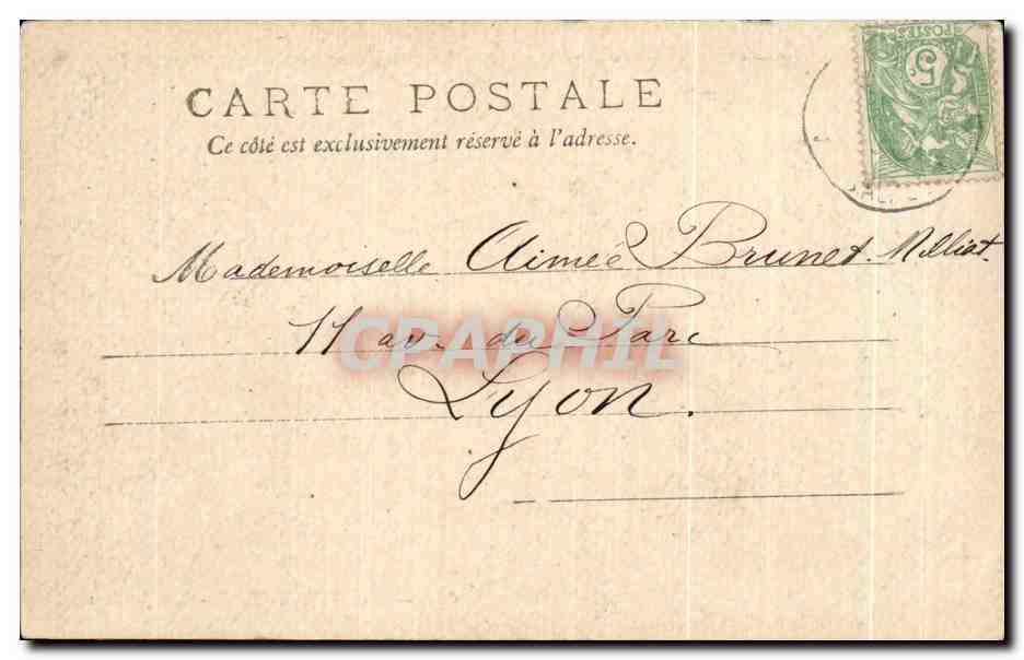 CPA Monte carlo les jardins Monaco — Verso