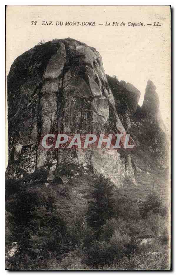 CPA Env du mont dore le pic du capucin