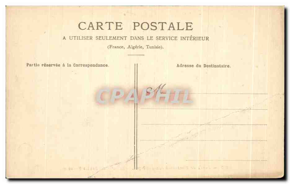 Tarjeta postal antigua Bosque de Fontainebleau Barbizon Brioche de Brillat Savarin — Reverso