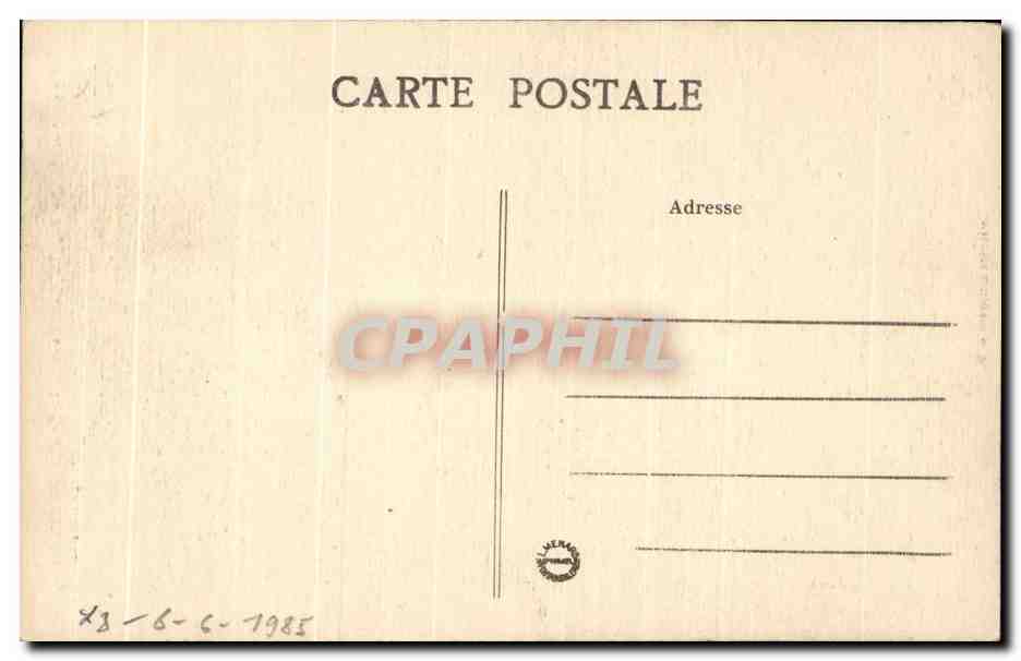 Foresta di Fontainebleau — Il Sfinge dei Druldes (Franchard) — Collezione Artistica L.M. — Verso